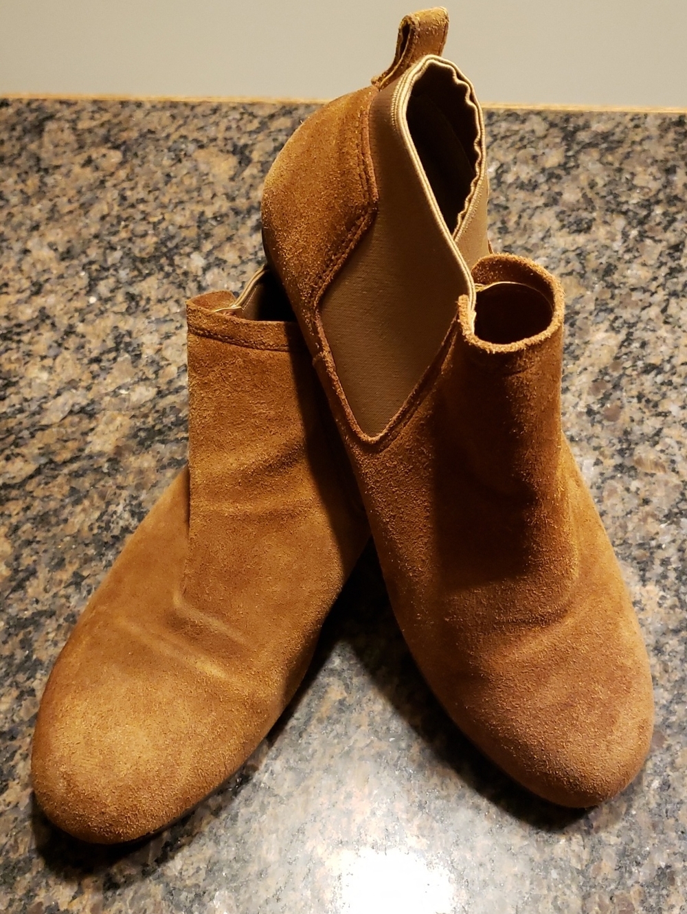 Rockport Women's Suede Cognac Work Boots